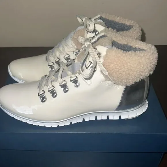 EUC Cole Haan Zero Grand Patent Leather Hiker Boot - Picture 6 of 12